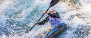 Man kayaking